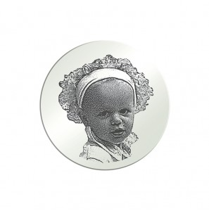 MY iMenso personal engraving 33 mm + glass design A-1  (925/rhod-plated) - 3163404