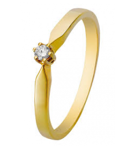 Eclat geelgouden ring solitair met 0.20 crt VS/SI - 3163405