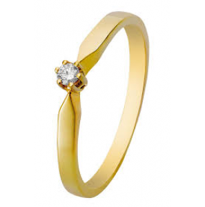 Eclat geelgouden ring solitair met 0.20 crt VS/SI - 3163405