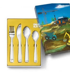 Kindercouvert 4-delig bouwvoertuigen - 3170501