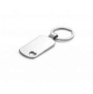 Sleutelhanger hart, verzilverd gelakt - 3170508