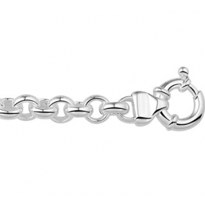 Zilveren jasseron collier 8 mm - 50 cm - 3170969