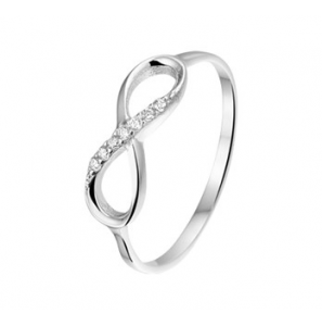 Zilveren ring RH met infinity/zirconia maat 15¼ - 3171028