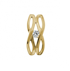 Geelgouden hanger met zirconia - 3170314