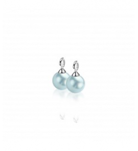 ZINZI zlv. creoolhangers parel lichtblauw 10 mm - 3170946
