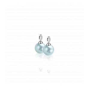 ZINZI zlv. creoolhangers parel lichtblauw 10 mm - 3170946