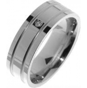 Hartenwens zilveren relatiering met zirconia model V8Z - 3170421