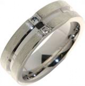 Hartenwens zilveren relatiering met zirconia model V28Z - 3170425