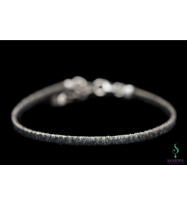 Sanjoya Milaan armband grijs 4 mm - 3170480