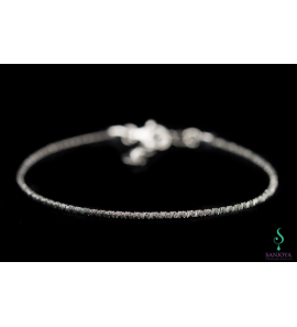 Sanjoya Milaan armband grijs diamante 2 mm 17 cm - 3170482