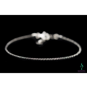 Sanjoya Milaan armband grijs diamante 2 mm 17 cm - 3170482