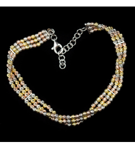 Sanjoya Lissabon Armband 3-rij tri-colour 18-22 cm - 3170485