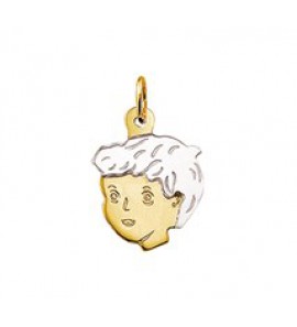 Goud kinderkopje piekhaar 15 mm jongen bicolour - 3170639
