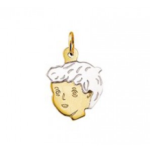 Goud kinderkopje piekhaar 15 mm jongen bicolour - 3170639