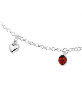 Zilveren jasseron collier met 3 bedels 38 cm - 3170651