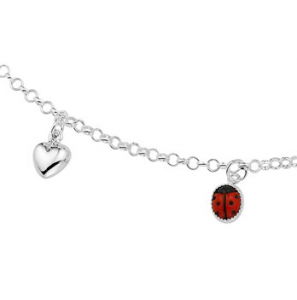 Zilveren jasseron collier met 3 bedels 38 cm - 3170651