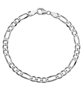 Zilveren armband RH 4,5 mm figaro 20 cm - 3170683