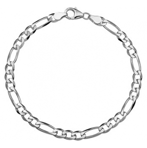 Zilveren armband RH 4,5 mm figaro 20 cm - 3170683