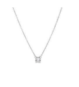 Zilveren anker collier RH met hanger zirconia 1,2 mm 41-45 cm. - 3170686