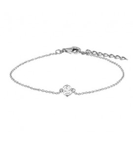 Zilveren anker armband RH met zirconia 1,2 mm 16-19 cm. - 3170687