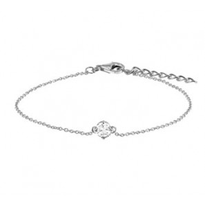 Zilveren anker armband RH met zirconia 1,2 mm 16-19 cm. - 3170687