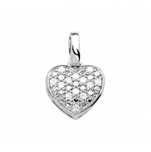 Zilveren hanger RH hartje met zirconia's - 3170694