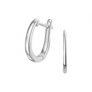 Zilveren klapcreolen RH glad - 3170780