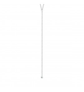 Zilveren Y-collier RH met bolletje 45-49 cm - 3170791