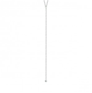 Zilveren Y-collier RH met bolletje 45-49 cm - 3170791