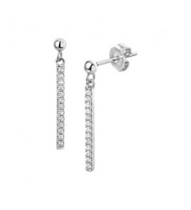 Zilveren oorhanger RH met zirconia - 3170795