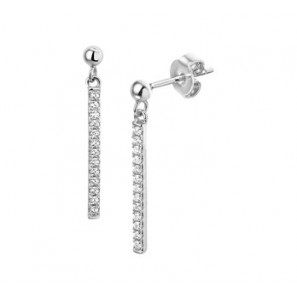 Zilveren oorhanger RH met zirconia - 3170795