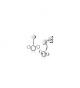 ZINZI zilveren oorsieraad 3x rond waarvan 1x met zirconia excl. knopje - 3170851