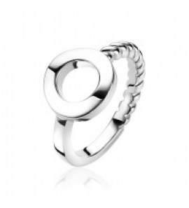 ZINZI zilveren ring ronde open vorm glad/gedraaid maat 54 - 3170874