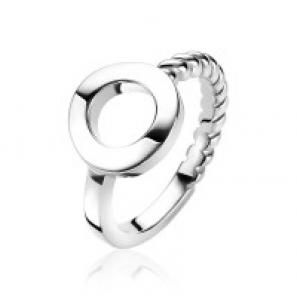 ZINZI zilveren ring ronde open vorm glad/gedraaid maat 54 - 3170874