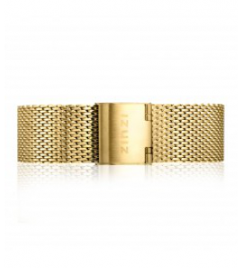 ZINZI Retro stalen mesh horlogeband goudverguld 18mm - 3171101