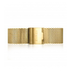 ZINZI Retro stalen mesh horlogeband goudverguld 18mm - 3171101