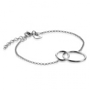 ZINZI zilveren armband met twee ronde schakels in elkaar 19-21 cm - 3170932