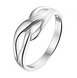 Zilver RH dames ring fantasie mt 17 - 3171128