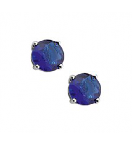 Zilveren oorknop RH met blauwe zirconia 4 mm - 3171213