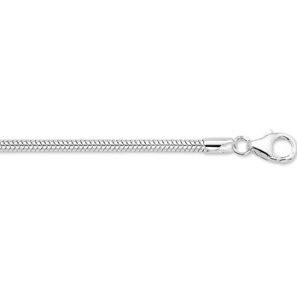 Zilver RH slang collier2.5 mm 42 cm - 3171206