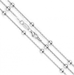 MY iMenso 925/rhod-plated jasseron flat ball necklace 70 cm - 3171252
