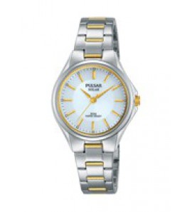 Pulsar dames solar bicolour bracelet silver 50m - 3171285