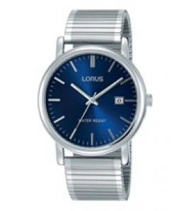 Lorus heren staal rekband blauw WR - 3171323