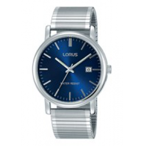 Lorus heren staal rekband blauw WR - 3171323