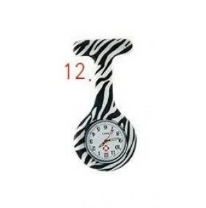 Verpleegstershorloge silicone zebra - 3171677