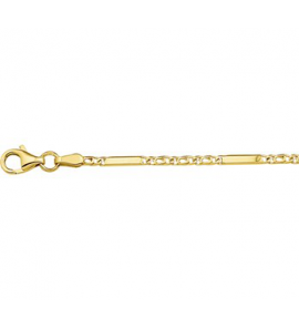 Goud armband valkoog met plaatjes 1.95 mm 19 cm - 3171488