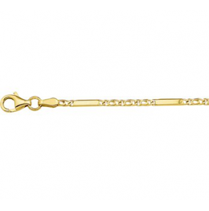 Goud armband valkoog met plaatjes 1.95 mm 19 cm - 3171488