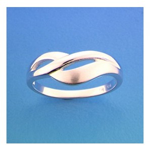 Zilver RH dames ring mat/glans maat 17,75 - 3171562