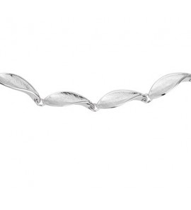 Zilveren collier RH fantasie glans/gescratcht 43-46 cm - 3171596