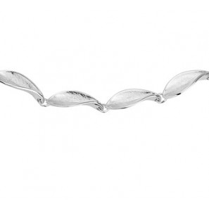 Zilveren collier RH fantasie glans/gescratcht 43-46 cm - 3171596